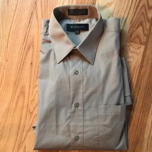 MARQUIS TAN DRESS SHIRT 15 1/2 33-34 NEW NWOT